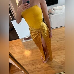 Yellow corset dress